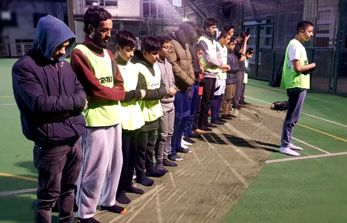 Salah at the football pitch